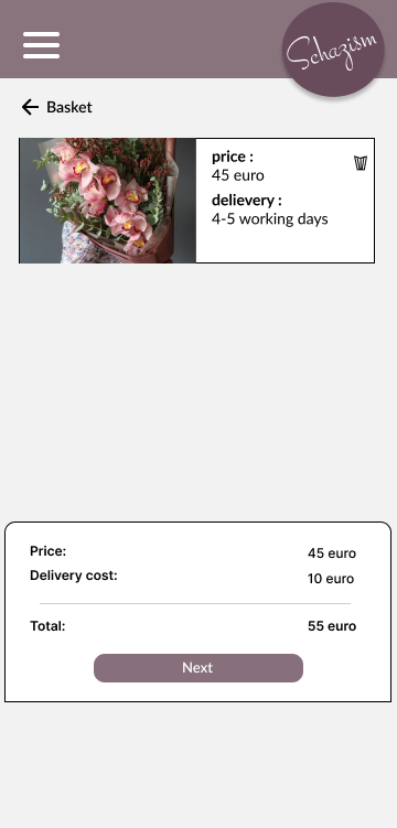 App screen - Confirmation