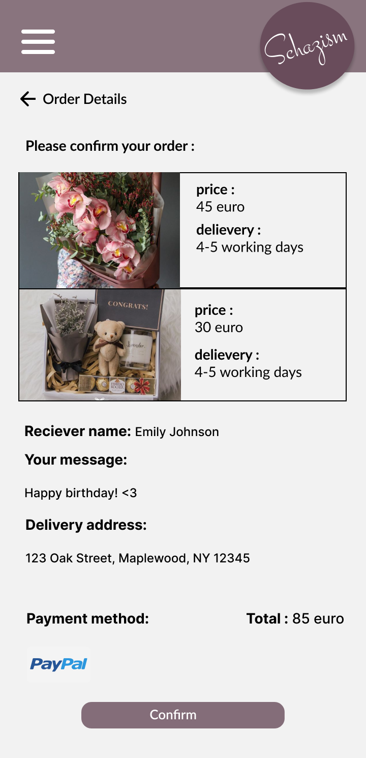 App screen - Tracking