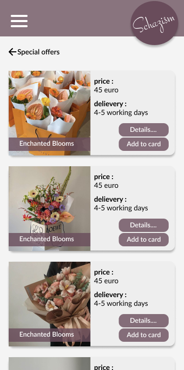 Special offers — product list