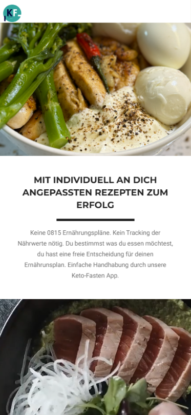 Keto-Fasten mobile view