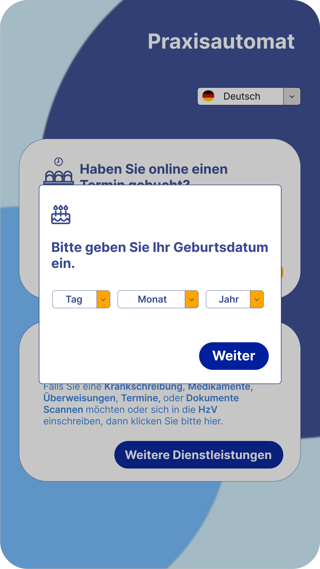 Praxisautomat UI detail 5
