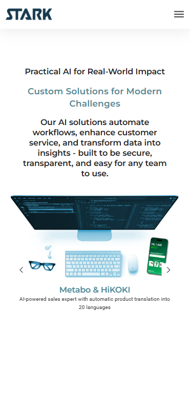 STARK Group mobile view